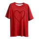 thumbnail image 3 of Tejiojio Women's Plus Size T-shirt Valentine's Day Heart Print Round Neck Short Sleeve Tops Spring Summer XL-5XL, 3 of 4