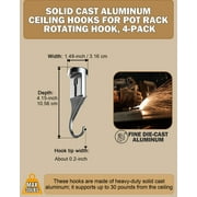 Cooks Standard Classic Fixed Pot Rack Solid Cast Pan Hooks, Set of 4