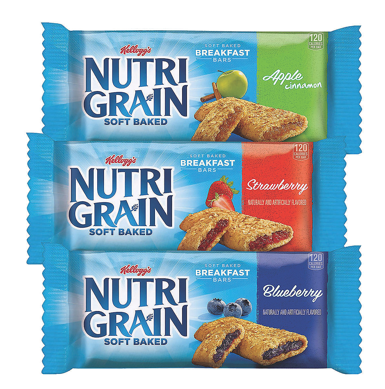 NUTRI-GRAIN Soft Baked Breakfast Bars Variety, 1.3 oz, 48 Count