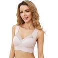 thumbnail image 4 of Women'S Sports Bra Wirefree Soft Bralette Back Smoothing Push Up Bra Seamless Underwear Padded Wireless Bra Wide Straps, 4 of 6