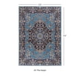 thumbnail image 3 of Contemporary Home Living 2.25' x 3.25' Geometric Medallion Area Throw Rug - Navy Blue and Blue, 3 of 7