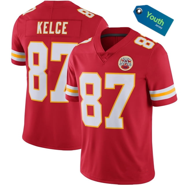 Chiefs Kids Youth Embroidered Rugby Jersey Chiefs15# 87# Kelce Replica Player Name Jersey -GTV