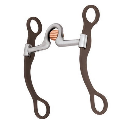 Weaver Leather Les Vogt Low Bow Ported Mouth Western Horse Bit - Copper Cricket Roller