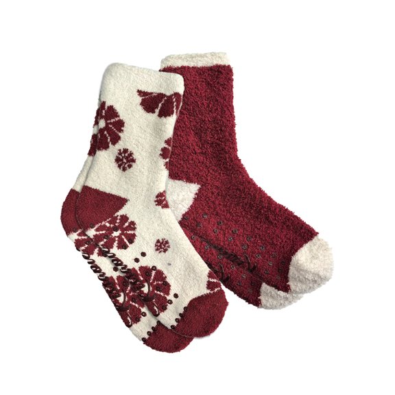 2 Pair Pack Women's Lavendar Infused Slipper Socks