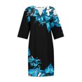 thumbnail image 5 of Robe d'Été pour Femmes 2024 Mode Grande Taille Décontractée Ample Coton Lin Manches Courtes Col Rond Robe Manches Courtes Col Rond Robe Rabais de 50 % Liquidation!, 5 of 5