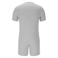thumbnail image 5 of Xysaqa Men's Soft Pajama Set Trendy Lightweight Comfy Ice Silk Textured Loose Fits Short Sleeve Shirt + Shorts Set Summer Clothes for Men 2X 3X 4X, 5 of 6