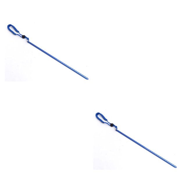 Soidarity Palo de buceo Barra de puntero de presión ajustable Coctelera subacuática Fabricante de ruido Palos de arrecife Bloqueo de cable Azul 2piezas