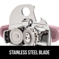 thumbnail image 5 of (2 pack) GORILLA GRIP Stainless Steel Manual Can Opener, Soft Touch Handle, Built-In Bottle Opener, Pink, 5 of 11