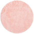 thumbnail image 3 of Safavieh Faux Sheep Skin Collection FSS235G Silken Glam 2.35-inch Thick Area Rug, 5' x 5' Round, Pink, 3 of 5