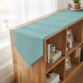 thumbnail image 4 of Teal Table Runner Linen Burlap Table Runner 60 Inches Long Modern Solid Textured Farmhouse Dresser Scarves for Kitchen Island Coffee Dining Room Party Wedding Banquet Holiday Decoration 13"x60", 4 of 8