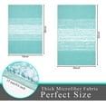 thumbnail image 2 of Bathroom Rug Set of 2, Anti-Slip Washable Plush Bathroom Floor Mat, Microfiber Absorbent Striped Bath Rug for Tub, Bathroom and Shower (18''x26''+20''x32'', Aqua Blue), 2 of 6