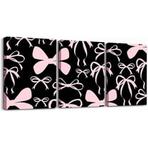 Hieng Blue Bow Canvas Wall Art for Living Room Bedroom for Kids Boys Girls Cute Bowknot Picture Wall Decor for Home Decor Bathroom for Kidspcs Kawaii Office Decorations Artwork Posters