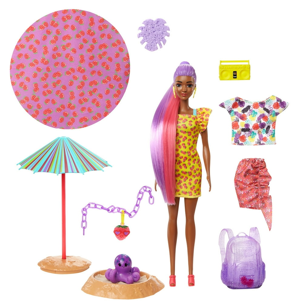 Barbie Color Reveal Foam! Doll, Strawberry Scent, 25 Surprises For Kids