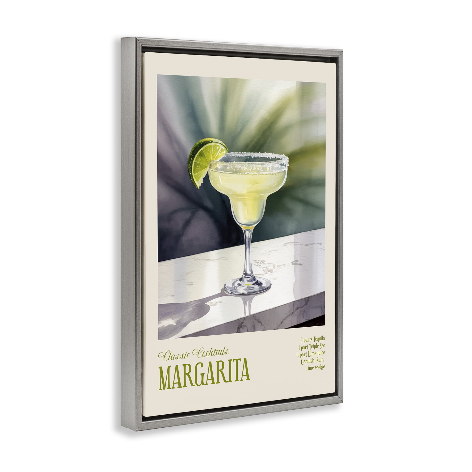 Stupell Industries Margarita on Marble Gray Framed Floater Canvas Wall Art, design by Andreas Magnusson