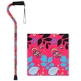 thumbnail image 1 of Bastón de diseño NOVA con mango descentrado, ligero y ajustable con correa de transporte, para hombre y mujer, ideal para mantener el equilibrio, diseño floral., 1 of 5