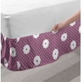 thumbnail image 2 of Abstract Bed Skirt, Image of Cloud Like Concentric Shapes and Repetitive Polka Dots Art Print, Elastic Bedskirt Dust Ruffle Wrap Around for Bedding Decor, 4 Sizes, Grey Pink and White, by Ambesonne, 2 of 2