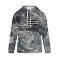 thumbnail image 3 of POROPL Mens Hoodies Sports Retro Print Pullover Sweatshirt with Pocket Black, 3 of 4