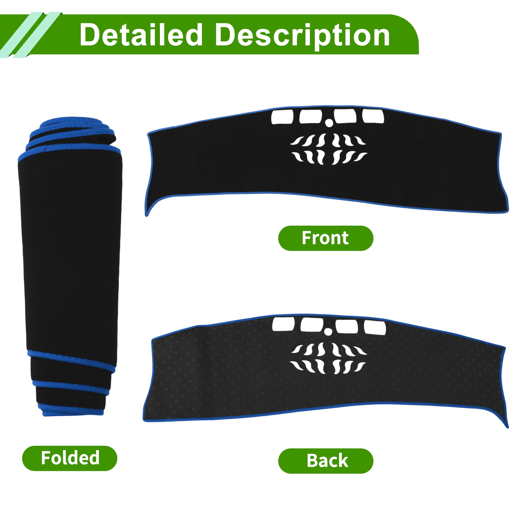 Dashboard Cover for Hyundai Tucson 2025 Dash Cover Mat Carpet Center Console Dash Cover Mat Polyester Black Blue 1 Pcs