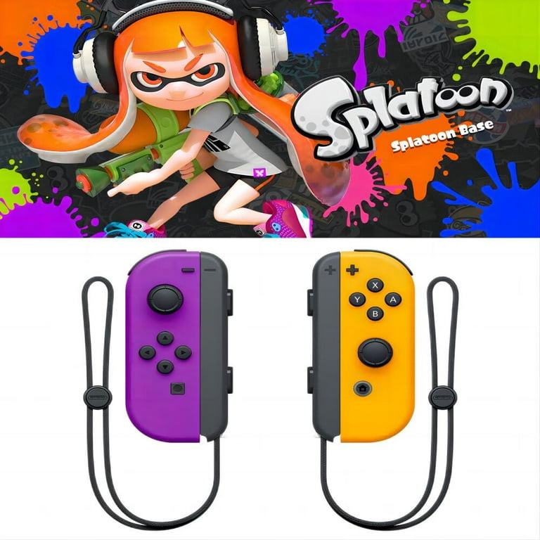 Nintendo Switch Joy-Con Pair, Neon Purple and Neon Orange 