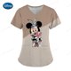 thumbnail image 1 of Minnie Mouse Tops Pocket Woman Clothes Summer T-shirt Mickey Hospital T-shirts Disney Nurse Uniform Top Women 2023 V Neck TeesXXL Gao Jinjia LED, 1 of 2
