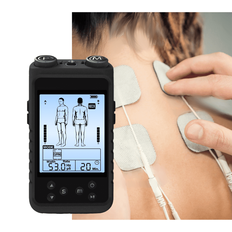 Tens Unit Stimulator Machine with 8 Electrodes Gel Electric Pulse