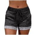 thumbnail image 2 of Amzcrzy Womens Shorts Gym Shorts Spring Summer Solid Color Pockets Yoga Drawstring Outwear Sports Shorts For Women Shorts Women Running Shorts Women Athletic Shorts Women Plus Size Shorts, 2 of 7