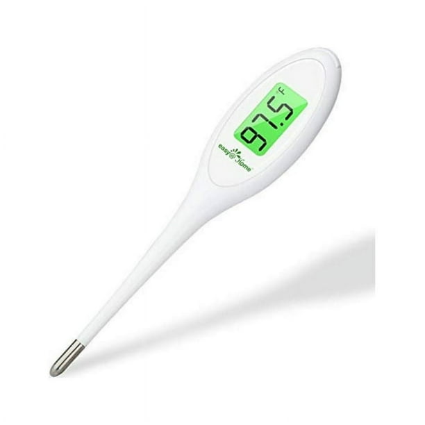 Thermomètre numérique Easy@Home à lecture rapide de 8 secondes, rectal oral  et aisselles, rétroéclairé et alarme EMT-A12 