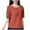 Orange, variant on Hrsba Tops for Women Trendy,Solid Color Crewneck Blouse 1/2 Sleeve Comfy Casual Summer Ladies T Shirt Tee Top