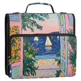 thumbnail image 5 of FORMRS Zipper Binder with Shoulder Strap 1.5-inch Ring 500 Sheet Capacity File Bag, Colorful Seaside, 5 of 5