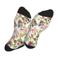 thumbnail image 5 of KLL Birds And Flowers Print Cool Socks Men's Women's Crew Socks Funny Crazy Novelty Stockings, 5 of 7
