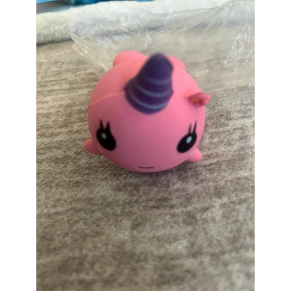 You Get 1 Mini Pink Unicorn Whale Squish Squishy New (BONUS 1 FUN CHOPS & 1 ZIPPER BRACELET)