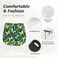 thumbnail image 4 of Honeii tropical butterflies and plants print a double-layered women's running short, ideal for gym, tennis, and various activities, complete with a practical pocket-Small, 4 of 7