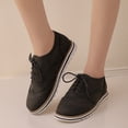 thumbnail image 2 of YLYL Women's Suede Oxford Shoes Lace up Round Toe Comfortable Casual Business Dress Shoes, 2 of 9