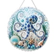 thumbnail image 2 of 20cm Ocean Theme Acrylic Diamond Painting Kit, 5D DIY Craft Pendant Ornament, Clear Marine Hanging Accessory for Beginners, Gifts, Bags & Home Decor, 2 of 9