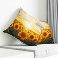 thumbnail image 4 of Throw Pillow Covers 26x26 Inch, Sunflower Farmhouse Decorative Pillow Cases for Couch Sofa Bed, Summer Watercolor Botanical Floral Cotton Linen Square Home Decor Pillowcases with Hidden Zipper, 4 of 7