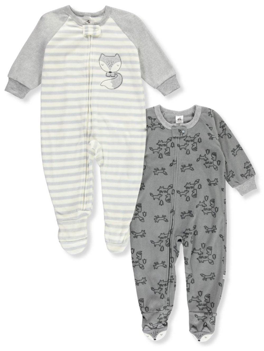 Just Born Baby Boys' 2-Pack 1-Piece Footed Pajamas - Walmart.com