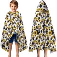 thumbnail image 2 of Sunflower and Cow White Pattern Hooded Bath Towel Wrap for Teens Ages 3 To 12, Soft Lightweight Quick Dry Microfiber Bath Beach Pool, 60"x35", 2 of 5