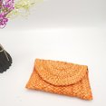 thumbnail image 4 of Bolsa de mano de paja para mujer, Bolsa de playa tejido bohemio, informal, para boda, fiesta, graduación (naranja) Ndcxsfigh Para Estrenar, 4 of 6