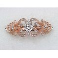 thumbnail image 2 of Faship Clear Crystal Rose Gold Plated Floral Hair Barrette, 2 of 4