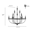 thumbnail image 2 of 28012-BN Millennium Lighting Emery - 12 Light Chandelier-40.2 Inch Tall and 40.2 Inch Wide-Brushed Nickel Finish, 2 of 7