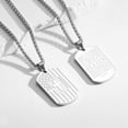 thumbnail image 5 of APSVO Silver Dog Tag Cross Necklaces for Men Boys American Flag Pendant Chain Catholic Christian Religious Birthday First Communion Graduation Fathers Day Jewelry Gifts Teen Son Dad Kids Age Ideas, 5 of 7
