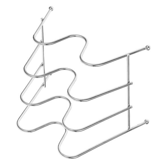 SWETRACE Organizador De Ollas Y Tapas De Hierro Plateado Para Cocina Con Soporte Para Tablas Y Bandejas
