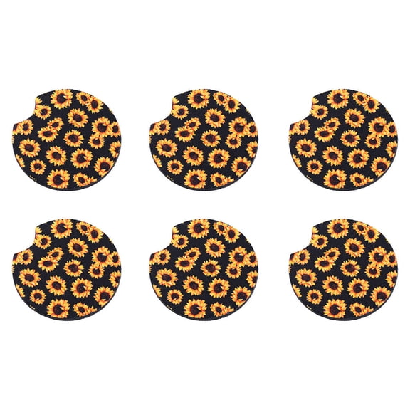 Phenofice Stylish Pattern Coaster Assorted Color Practical for Car 6Pcs