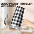 thumbnail image 5 of 20oz Geometric Pattern Handle Tumbler, Double Wall Insulated Stainless Steel Travel Coffee Mug Leak Proof with Straw, 5 of 5
