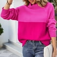 thumbnail image 4 of IROINNID Womens Sweater Turtleneck Pullover Sweater Solid Color Casual Mid-Length Long Sleeve Plus Size Tops Sweater Blouse, 4 of 8