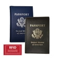 thumbnail image 2 of USA Genuine Leather Passport Cover Travel Document Holder ID Card Wallet, 2 of 10