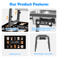thumbnail image 6 of 1.2 Gallon Elevated Dog Water Bowls for Large Dogs, 4 Adjustable Heights, Raised Dog Water Stand with Mat, 6 of 8