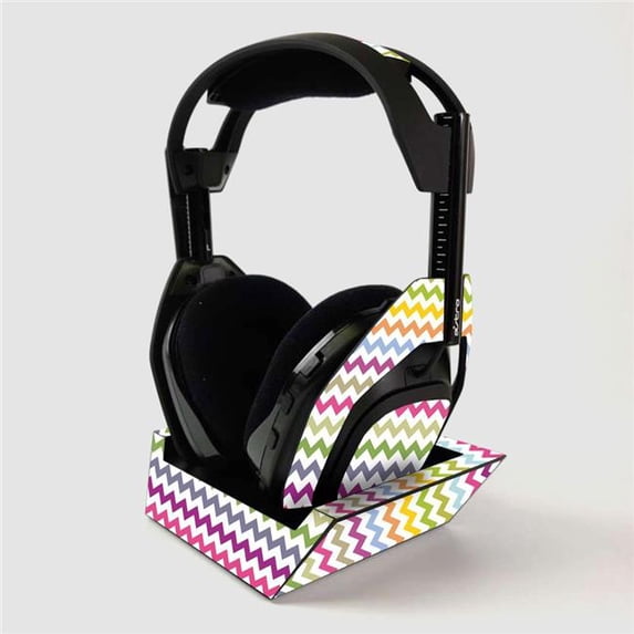 MightySkins ASTA50PLBS-Rainbow Chevron Skin for Astro Gaming A50 Wireless Headphones Plus Base Station - Rainbow Chevron