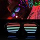 thumbnail image 3 of Light Up Shutter Glasses- Sound Reactive - USB Rechargeable Rave Glasses - Black, 3 of 5
