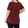 thumbnail image 3 of Summer Tops For Women 2023 Women's Plus Size Shirts V Neck Button Up Blouses Ruffle Tunics Short Sleeve Top, 3 of 4